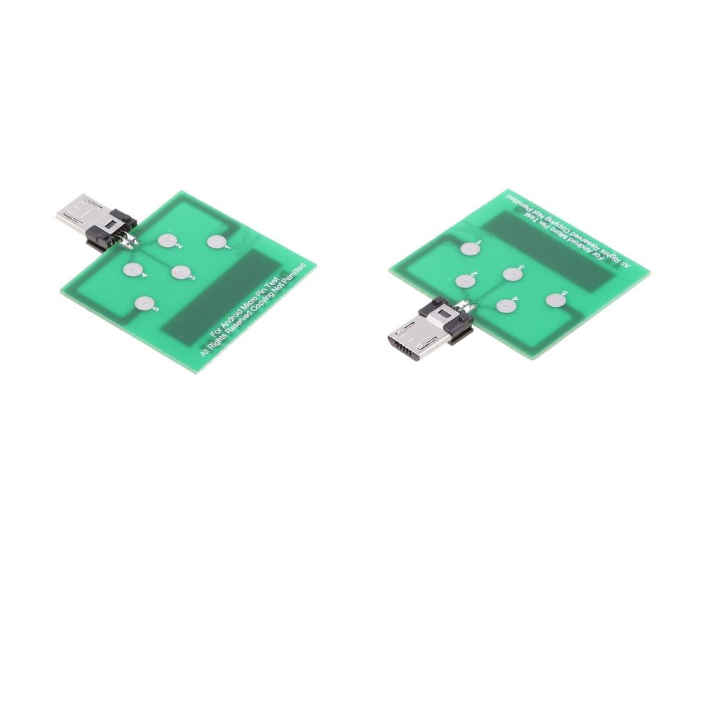2 X Micro USB 5 Pin PCB Board for Android Battery Charging Dock Flex Test