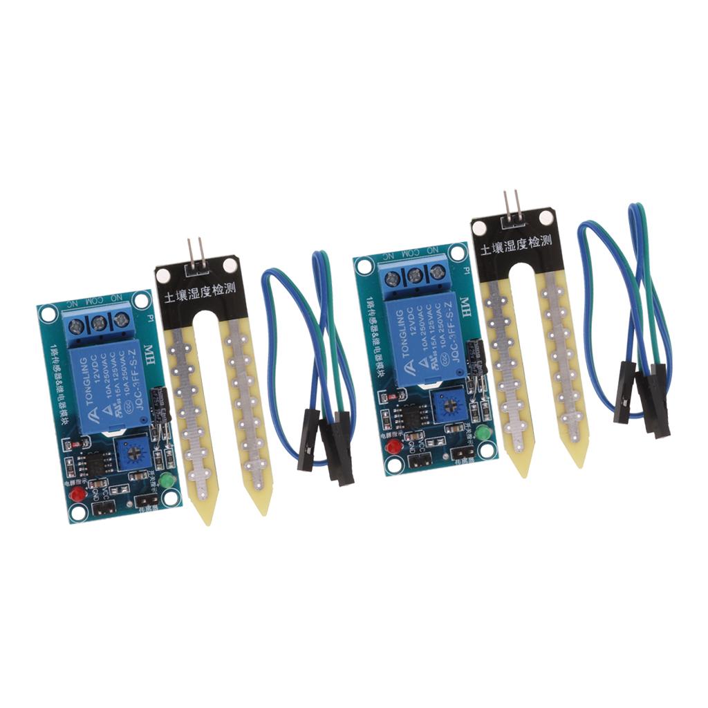 2Set Soil Hygrometer Humidity Detection Module Moisture Sensor for