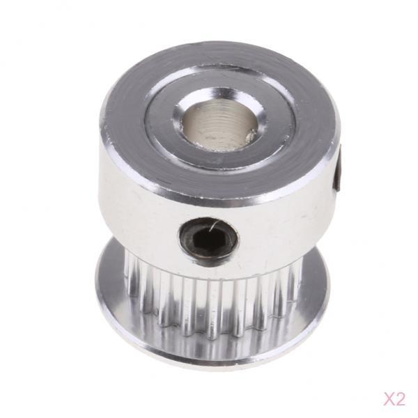 2Pcs 2GT 20T 5mm Bore Aluminum Pulley Gear Wheel for 3D Printer Timing Belt