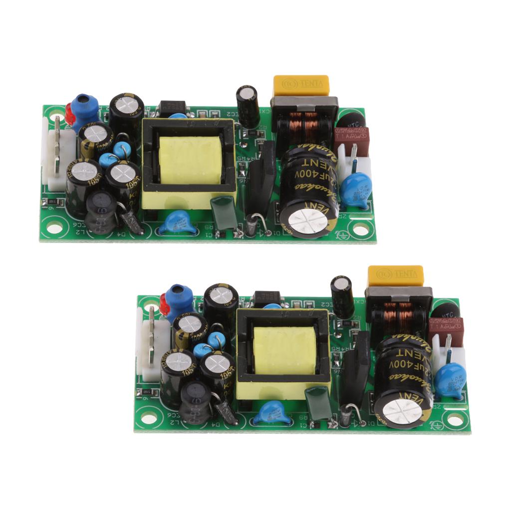 2x AC-DC 85-265V to 12/5V Dual Output Isolated Power Supply Module