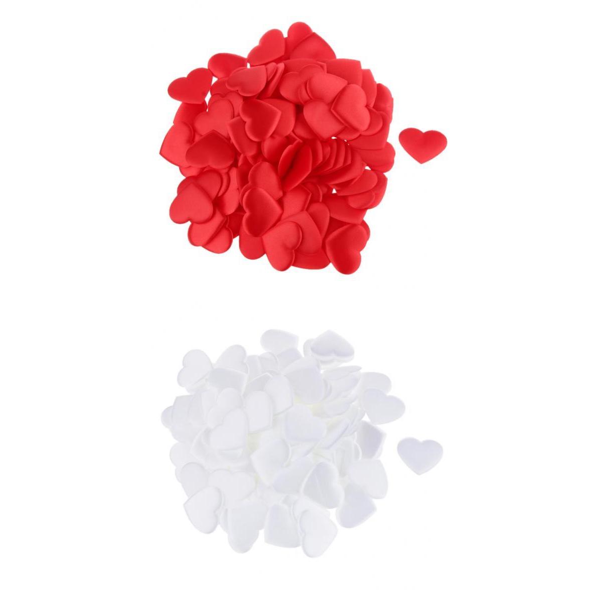 200pcs Satin Scatter Love Heart Table Decoration Wedding Favour Decoration