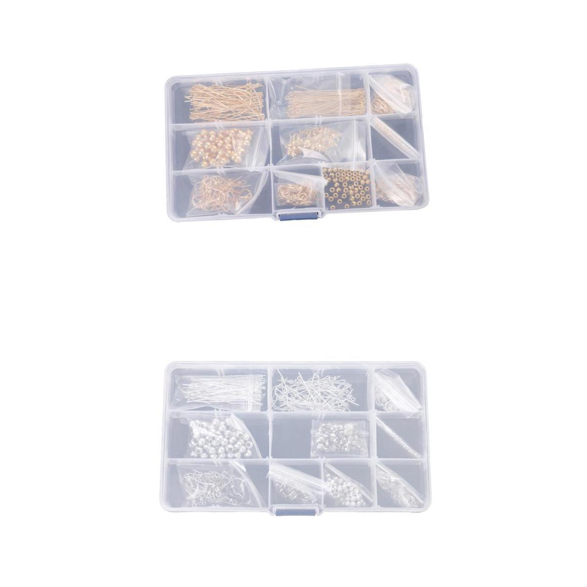 1 Box Silver Color +1 Box Gold Color Jewelry Making Starter Kit Findings