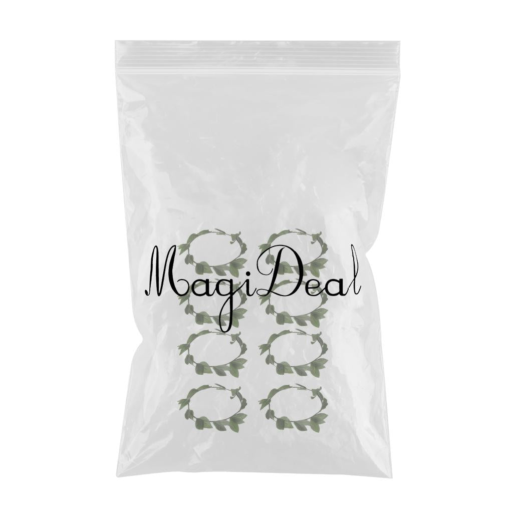 8 Pieces Green Leaves Roman Greek Goddess Laurel Wreath Fancy Dress Headband