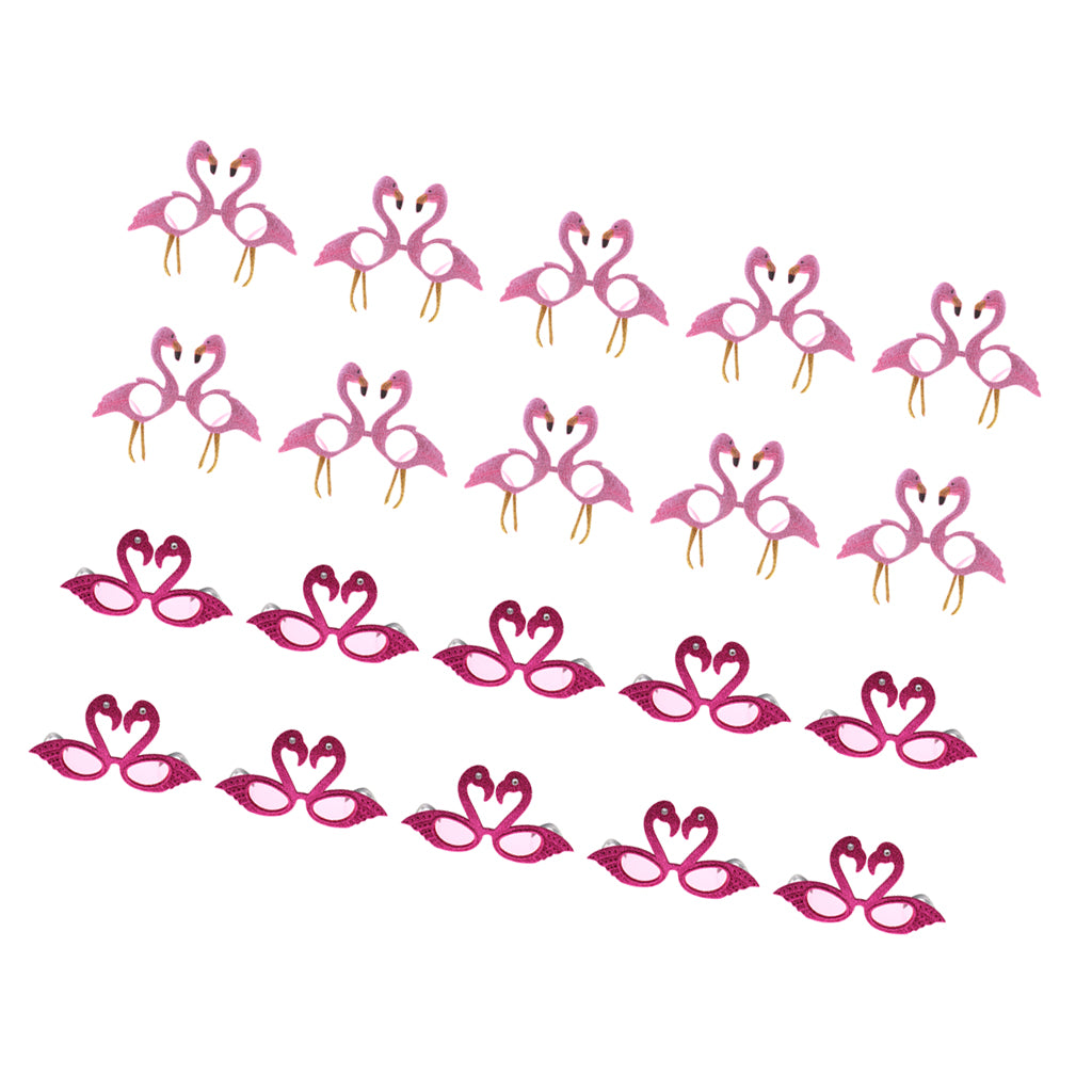20 Piece Pink Rose Tropical Flamingo Sunglasses Beach Party Dress up Glasses