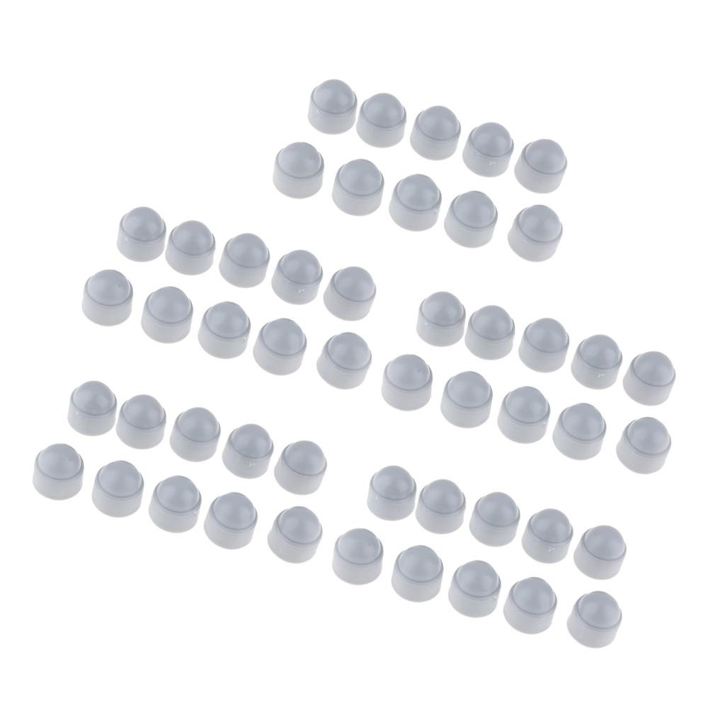 50Pcs M6 Hex Hexagon Dome Bolt Screw Nut Protection Caps Cover M6-10 x 13mm