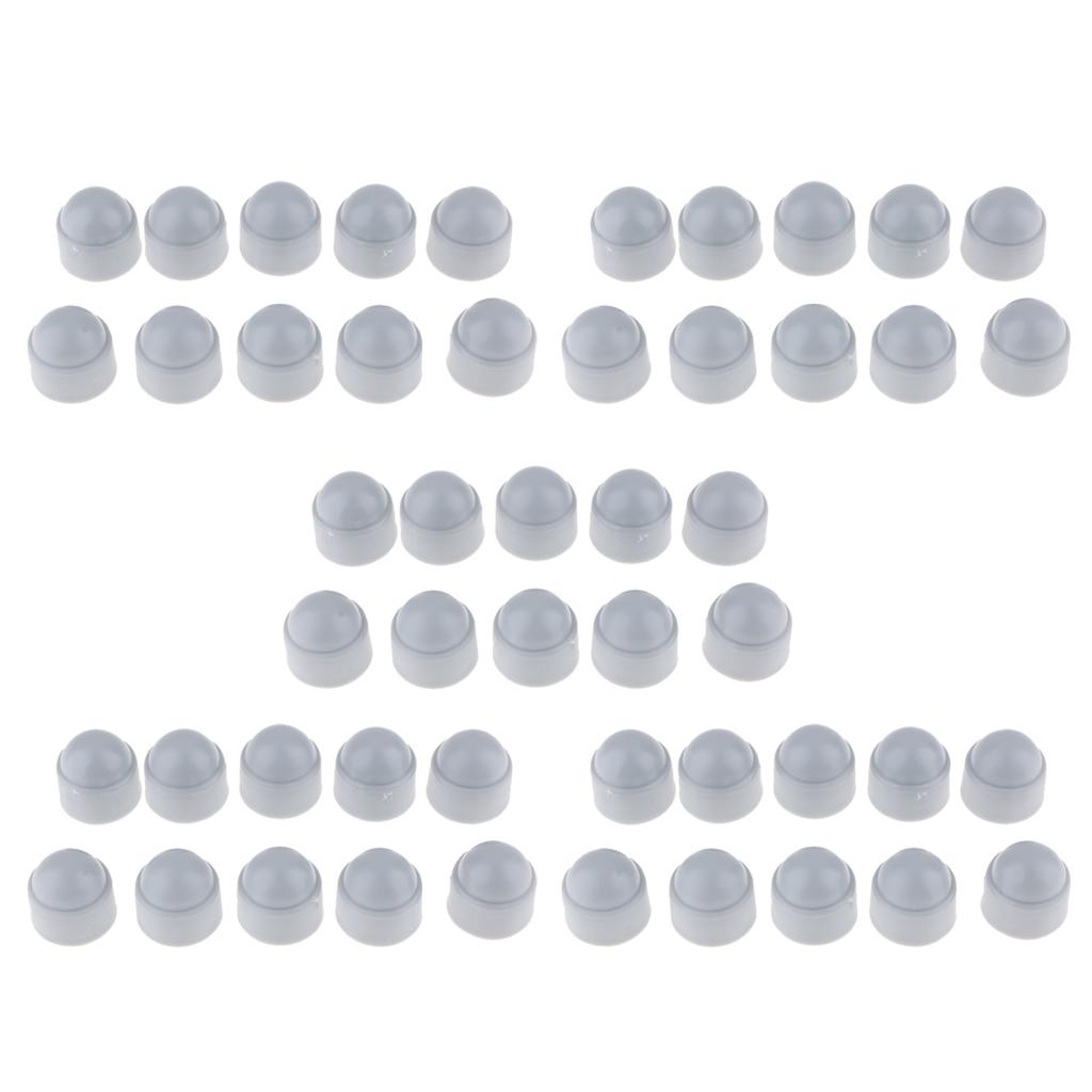 50Pcs M6 Hex Hexagon Dome Bolt Screw Nut Protection Caps Cover M6-10 x 13mm