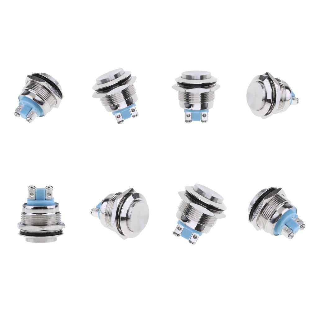 8pcs Test Equipment 22mm Car Modified Resetable Waterproof Switch Button
