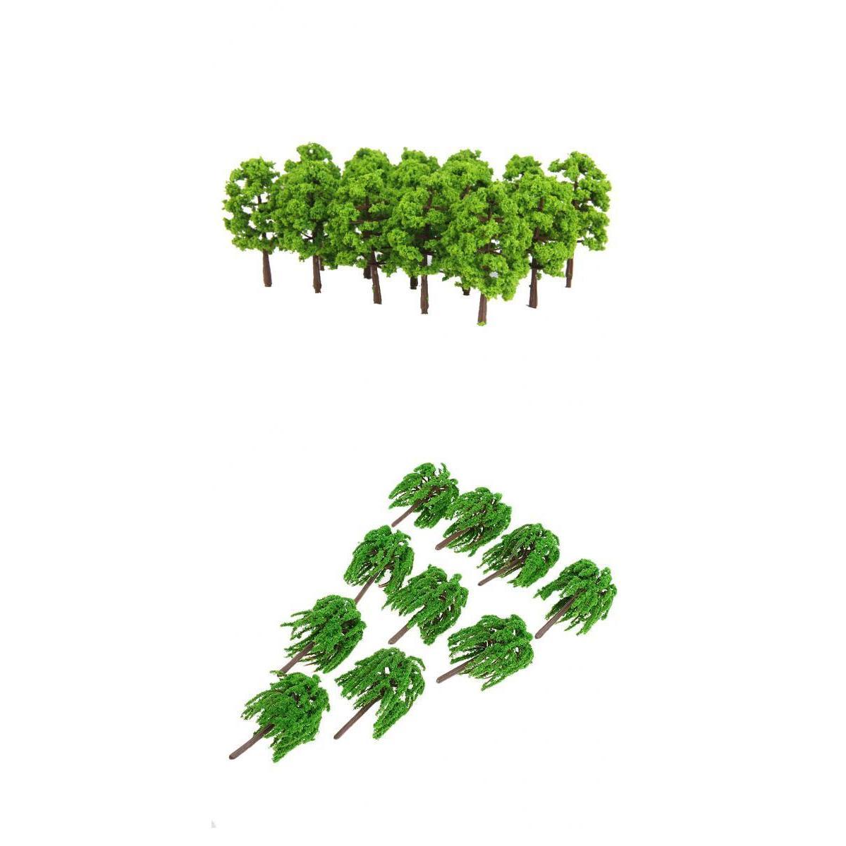1:150 Green Willow Trees Model Street Train Railway Landscape Scenery Layout