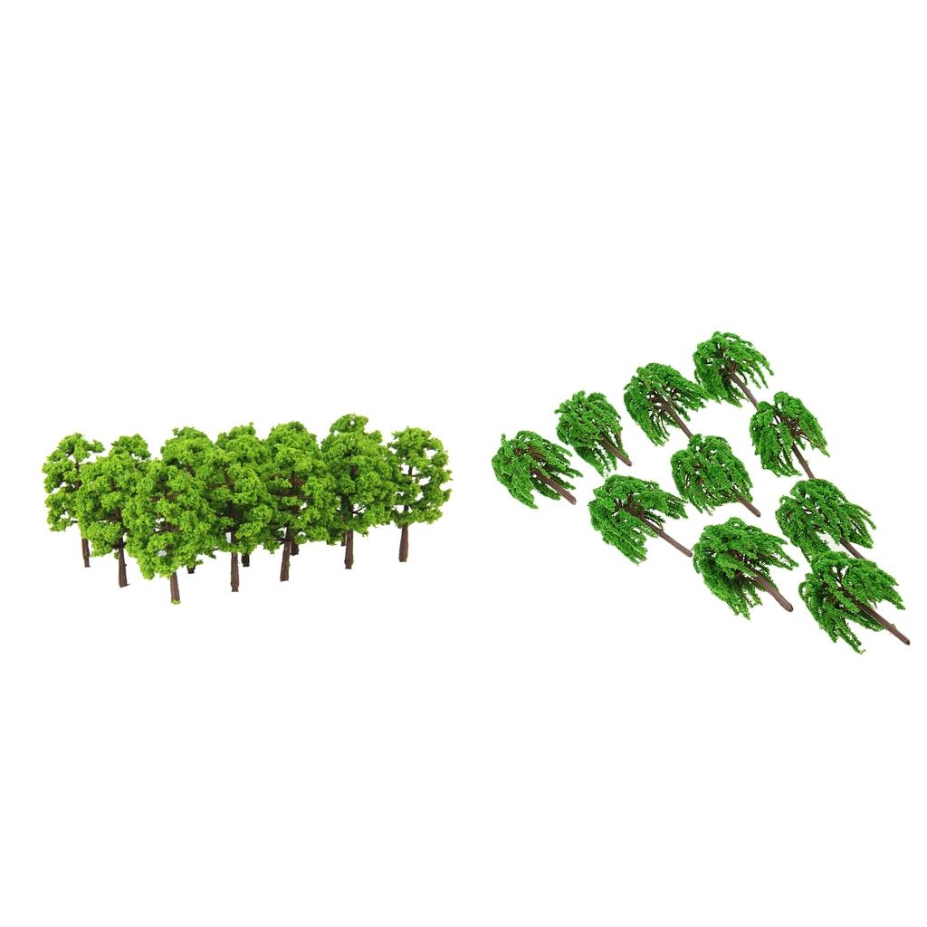 1:150 Green Willow Trees Model Street Train Railway Landscape Scenery Layout