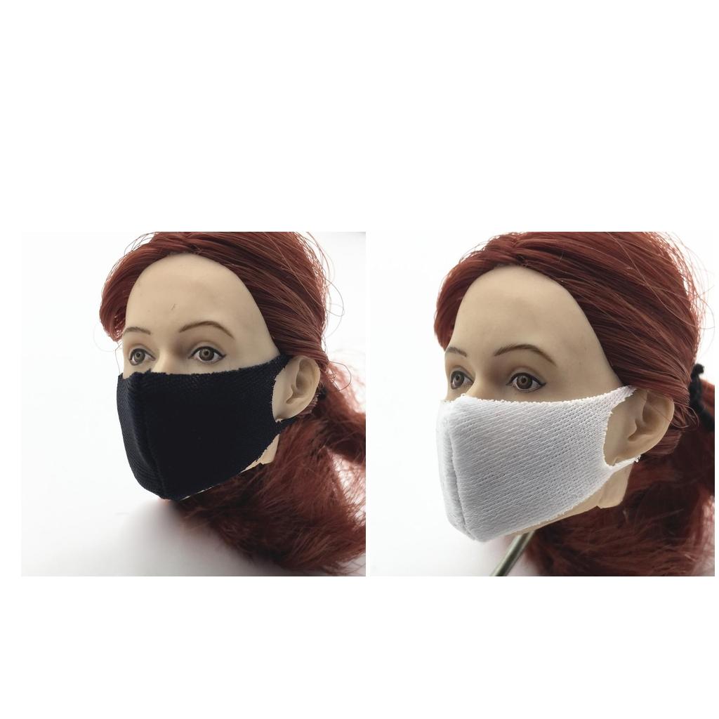 1/6 Woman 12'' Action Figure Mouth Face Mask Anti-Dust for CY CG White Black