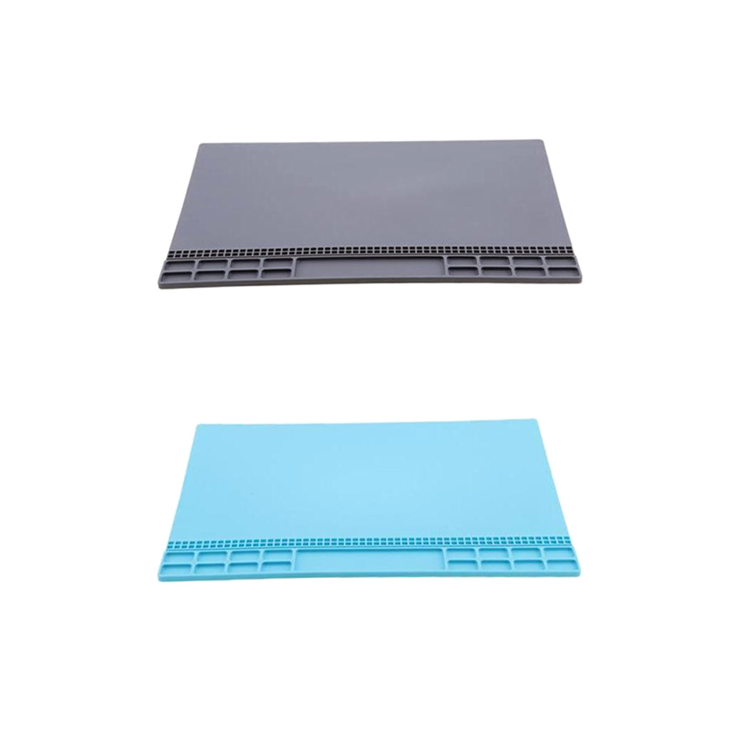 Cellphone Repair Mat Insulation Silicone Pad Maintenance Platform Blue&Gray