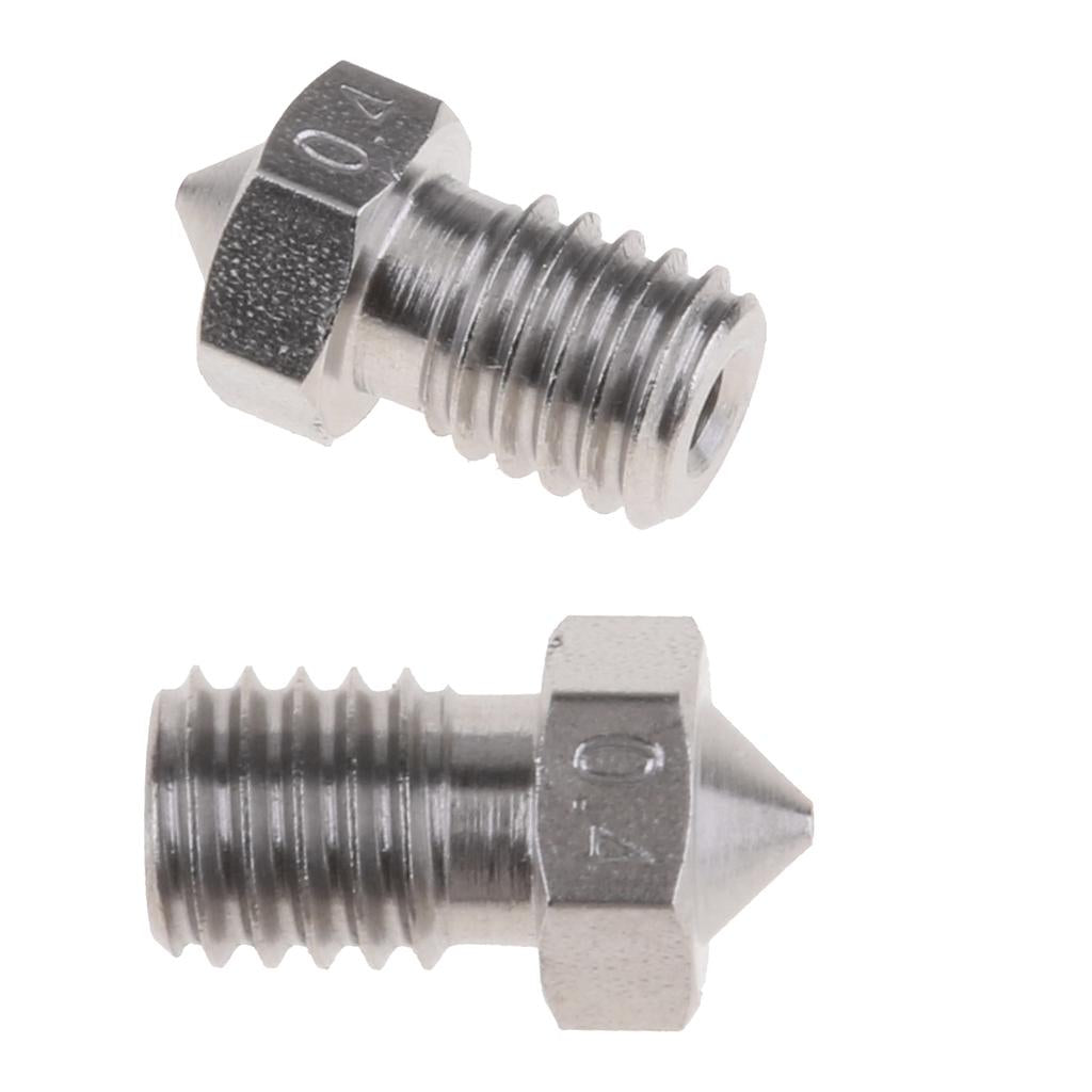 2pcs 1.75mm Extruder Stainless Steel Nozzles 3D Printer 0.4mm Consumables