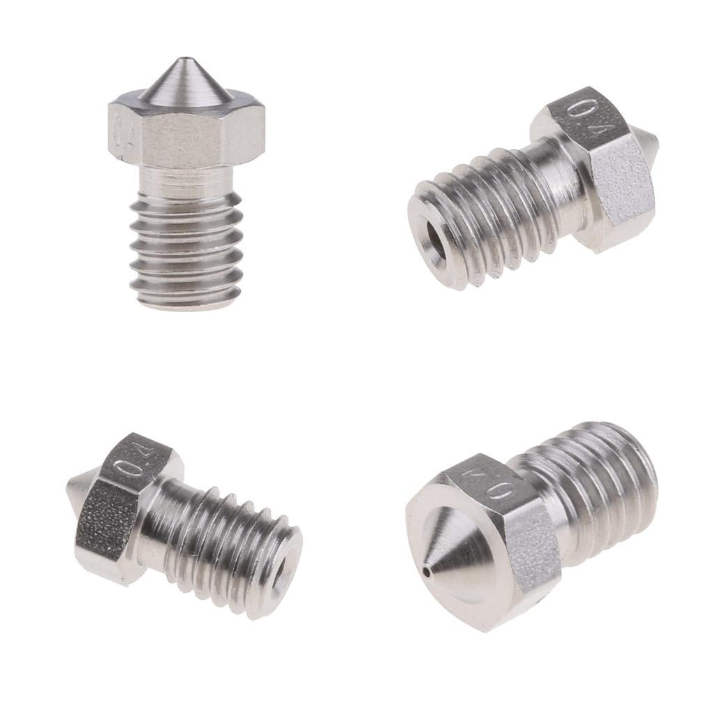 2pcs 1.75mm Extruder Stainless Steel Nozzles 3D Printer 0.4mm Consumables