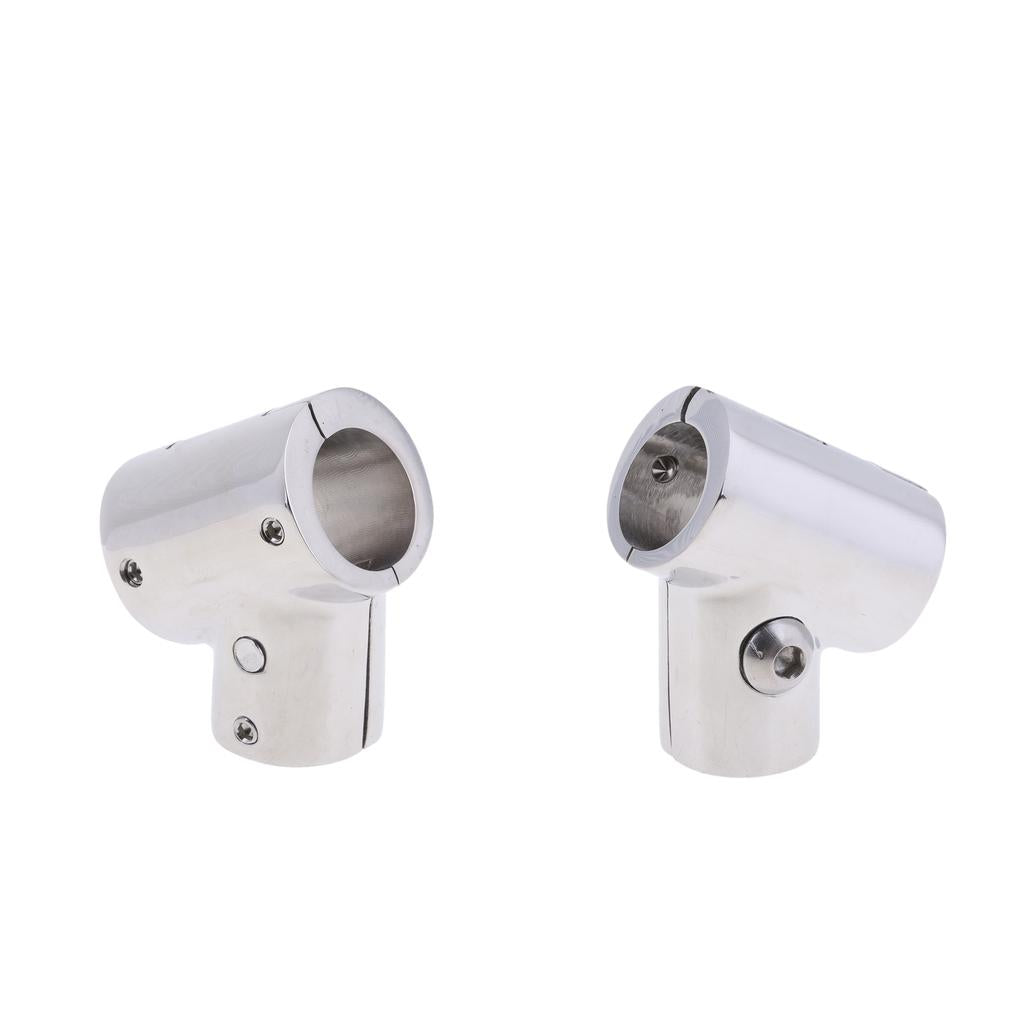 22mm 25mm Boat Handrail Fitting 60 Degree Tee 3 Way - 316 Stainless Steel