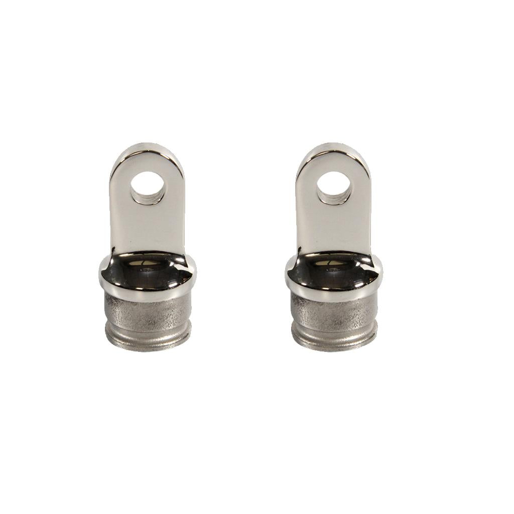 2Pcs 316 Stainless Steel Boat Bimini Top Inside Eye 25mm 1 Rounded End"