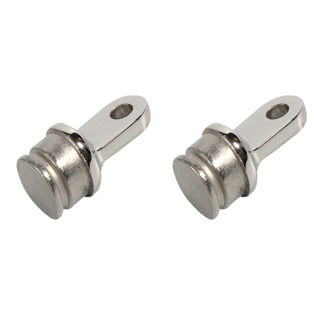 2Pcs 316 Stainless Steel Boat Bimini Top Inside Eye 25mm 1 Rounded End"