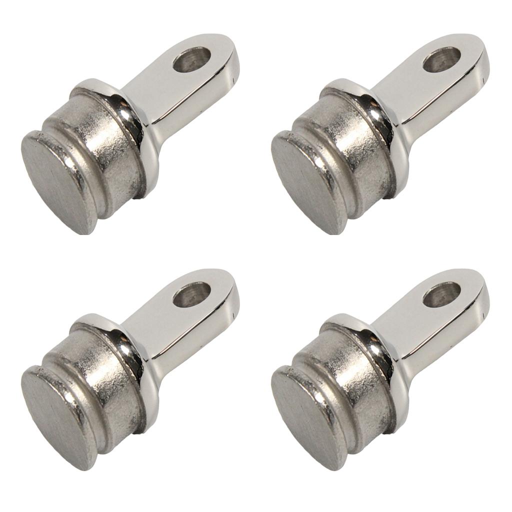 4Pcs 316 Stainless Steel Boat Bimini Top Inside Eye 25mm 1 Rounded End"