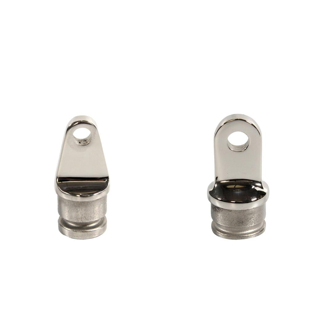 2Pcs 316 Stainless Steel Boat Bimini Top Inside Eye Rounded End 25mm 22mm