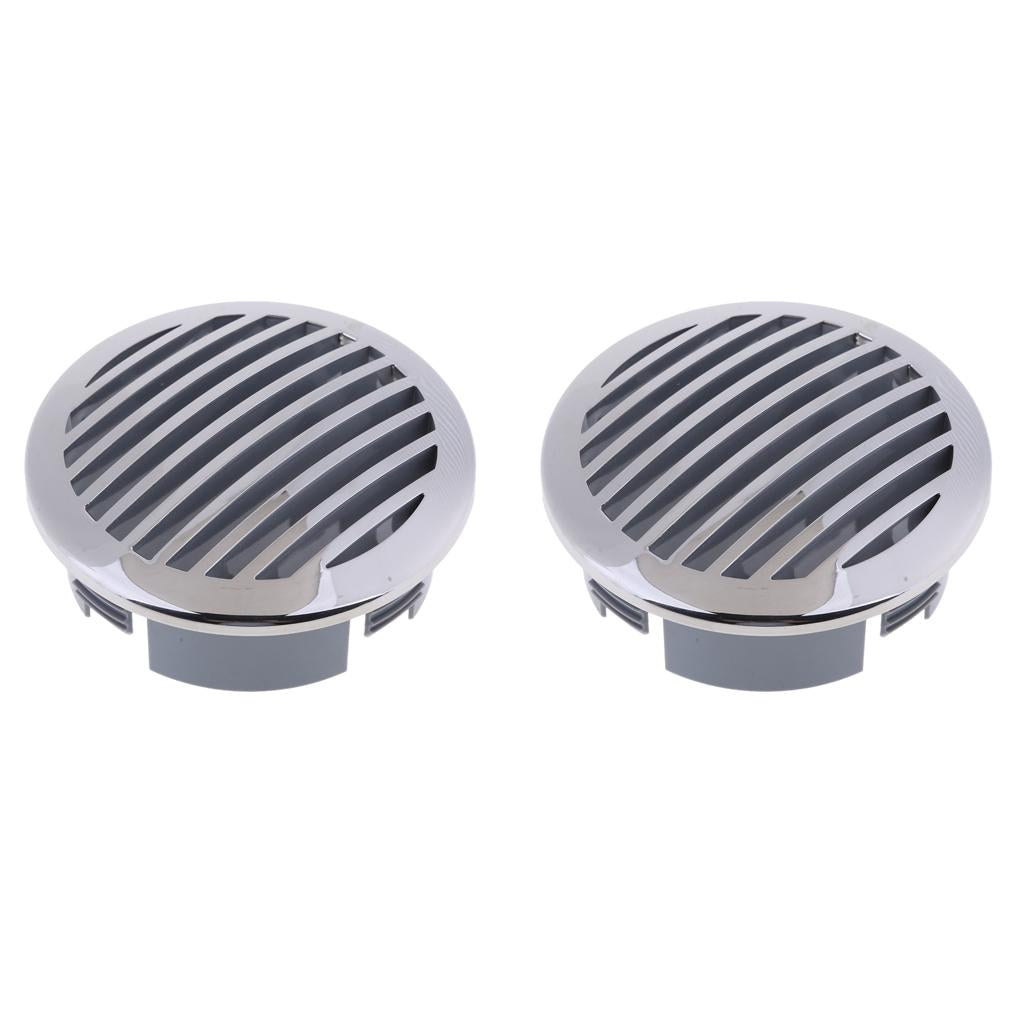 2Pcs RV Boat 4 100mm Stainless Steel Curved Clad Airflow Vent 81933SS-HP"