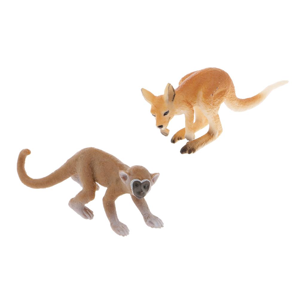 2 Pieces Realistic Animal Model Figurine Action Figures Playset Kid Toys