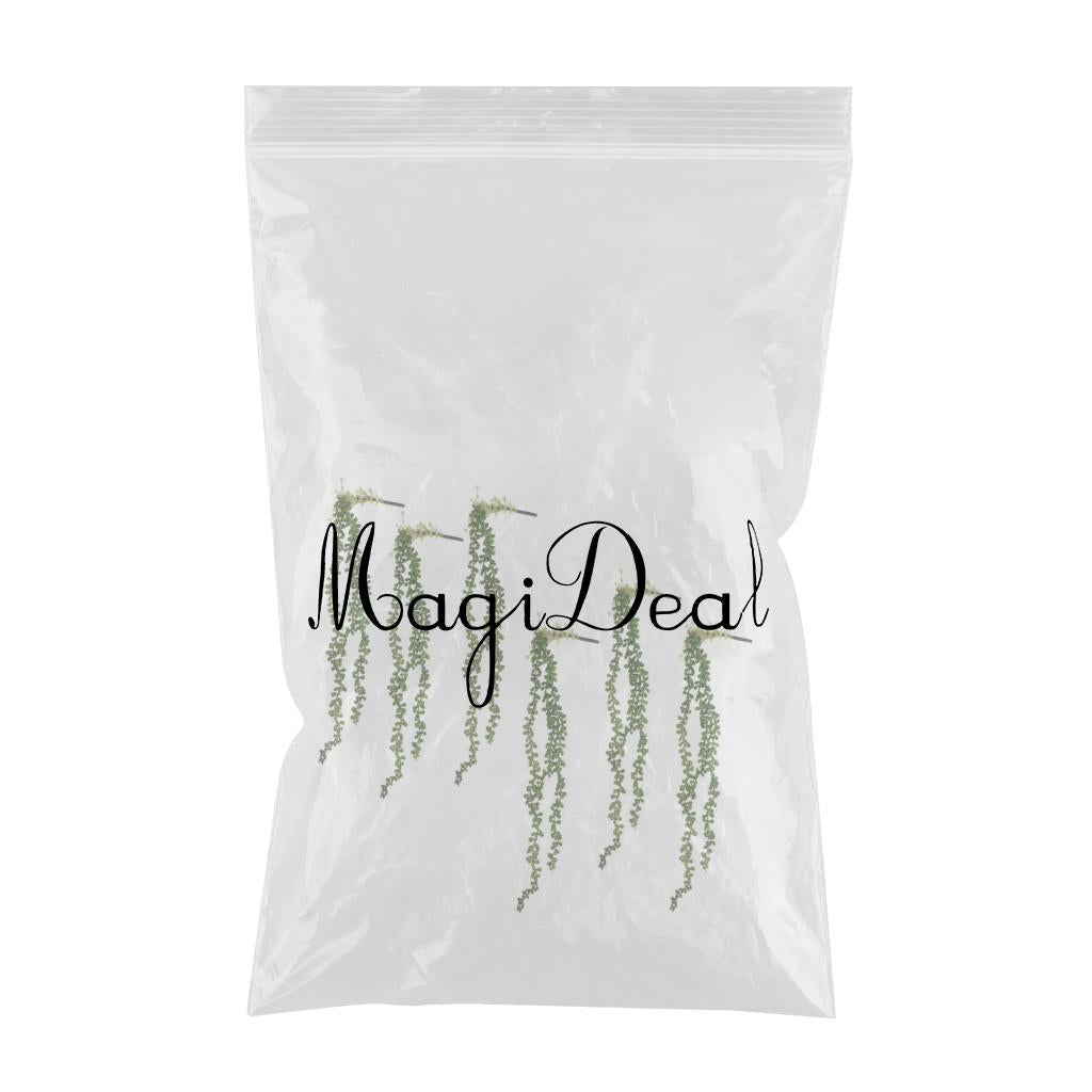 6x Artificial Flower String of Pearls Wall Hanging Succulents Plants Green