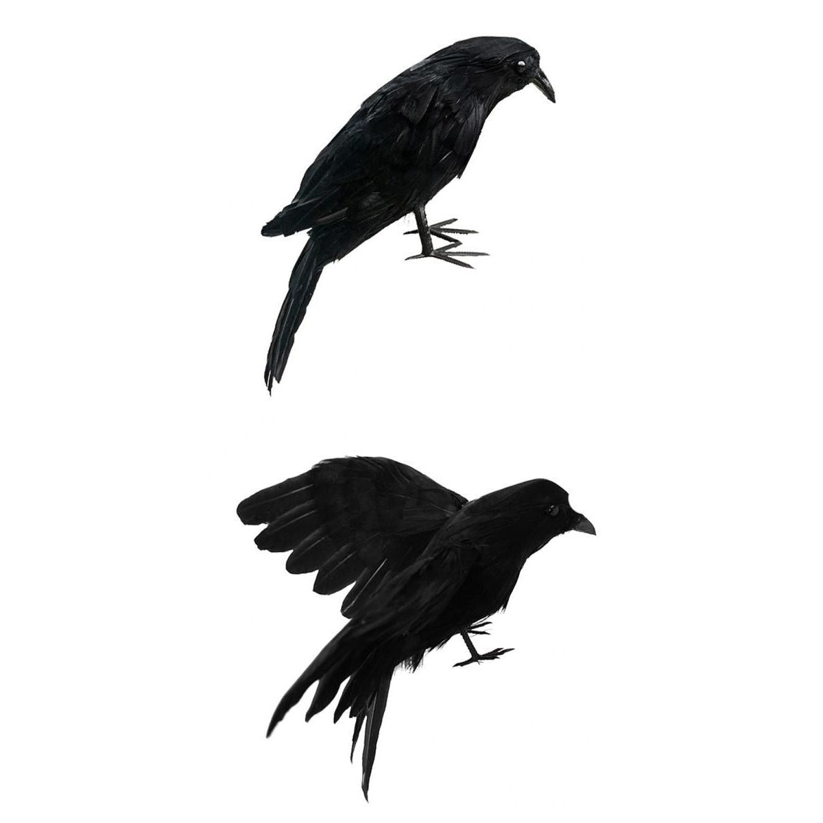 2x Artificial Realistic Woodland Birds for Garden Weding Home Decoration