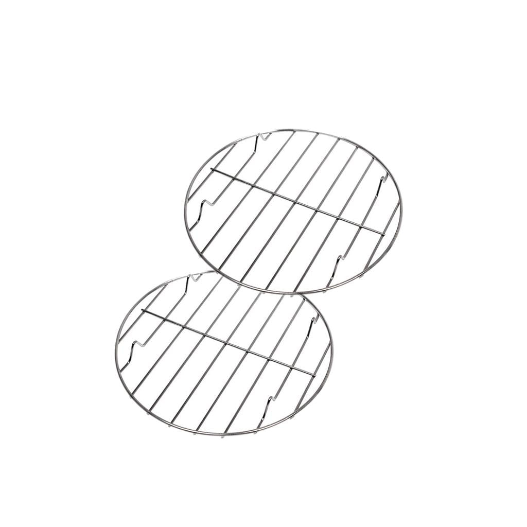 2 pcs Stainless Steel Barbecue Grill Cooking BBQ Replacement Round 25,28cm