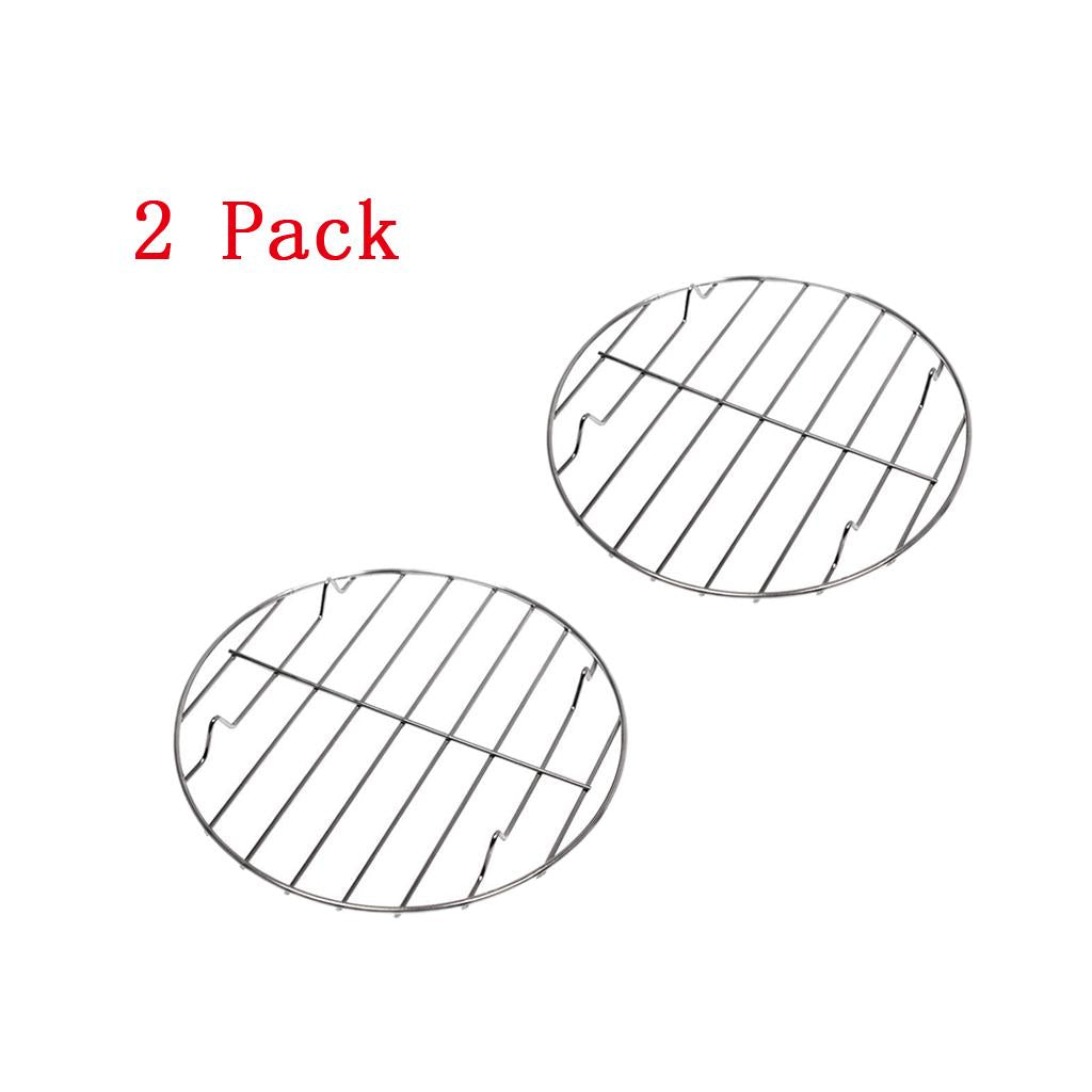 2x Stainless Steel Barbecue Grill Cooking Grill BBQ Replacement Round 25cm