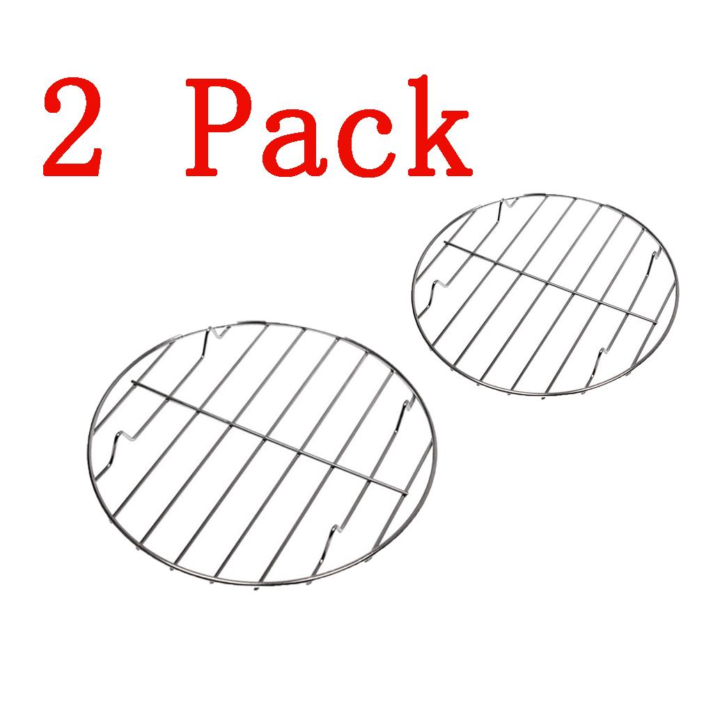 2x Stainless Steel Barbecue Grill Cooking Grill BBQ Replacement Round 25cm