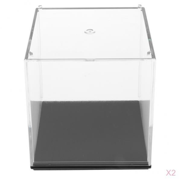 2x Model Display Case Dustproof Protection Display Box for Figures 7x7x7cm