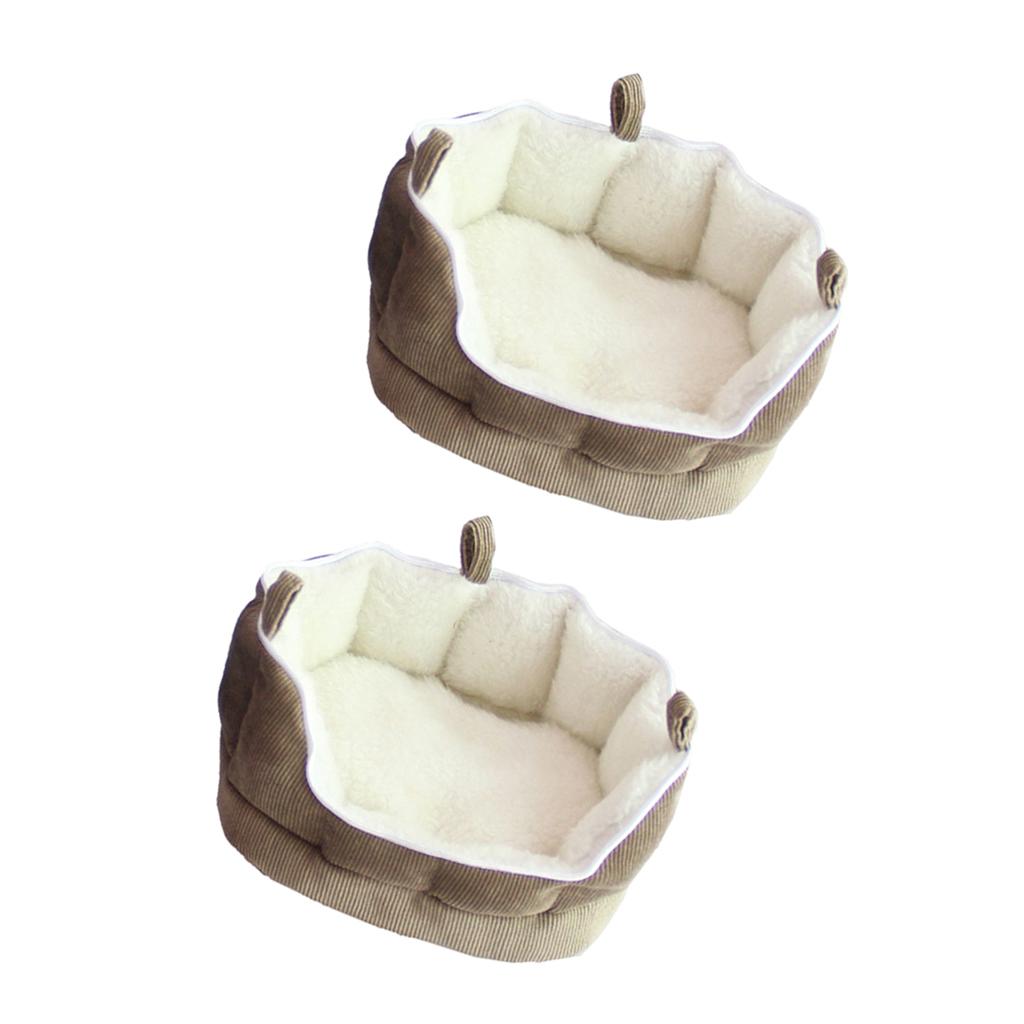 2Pcs Pet Bird Hamster Ferret Rat Squirrel Hammock Cage Nest Bed House Toys