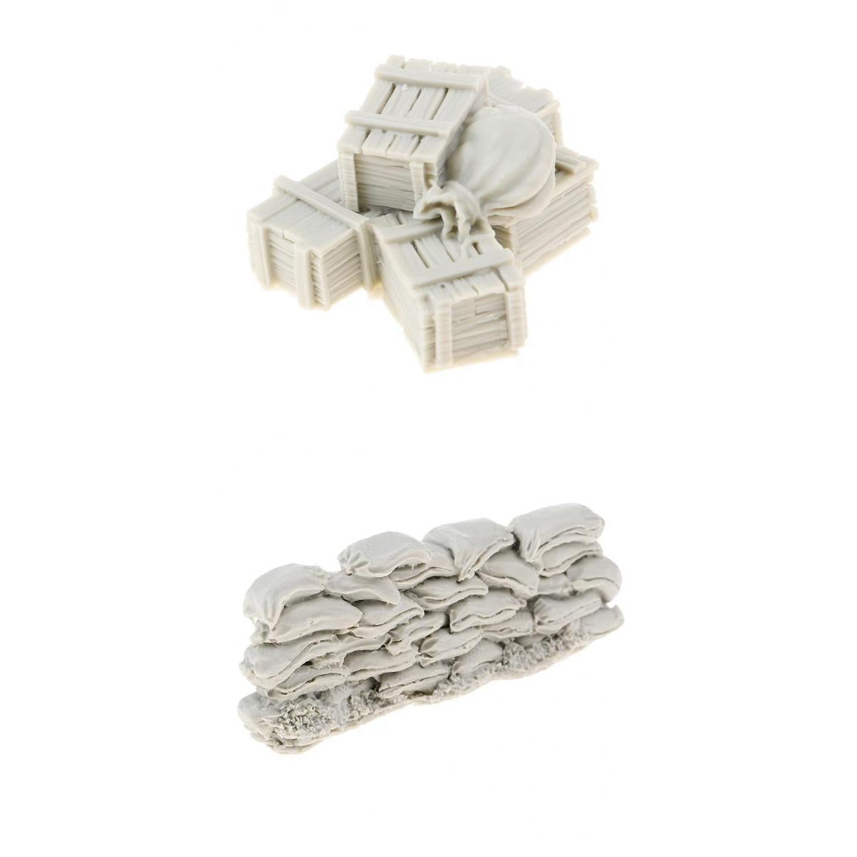 1/35 Resin Soldier Scenario Ammunition Boxes and Resin Sandbag Wall Model