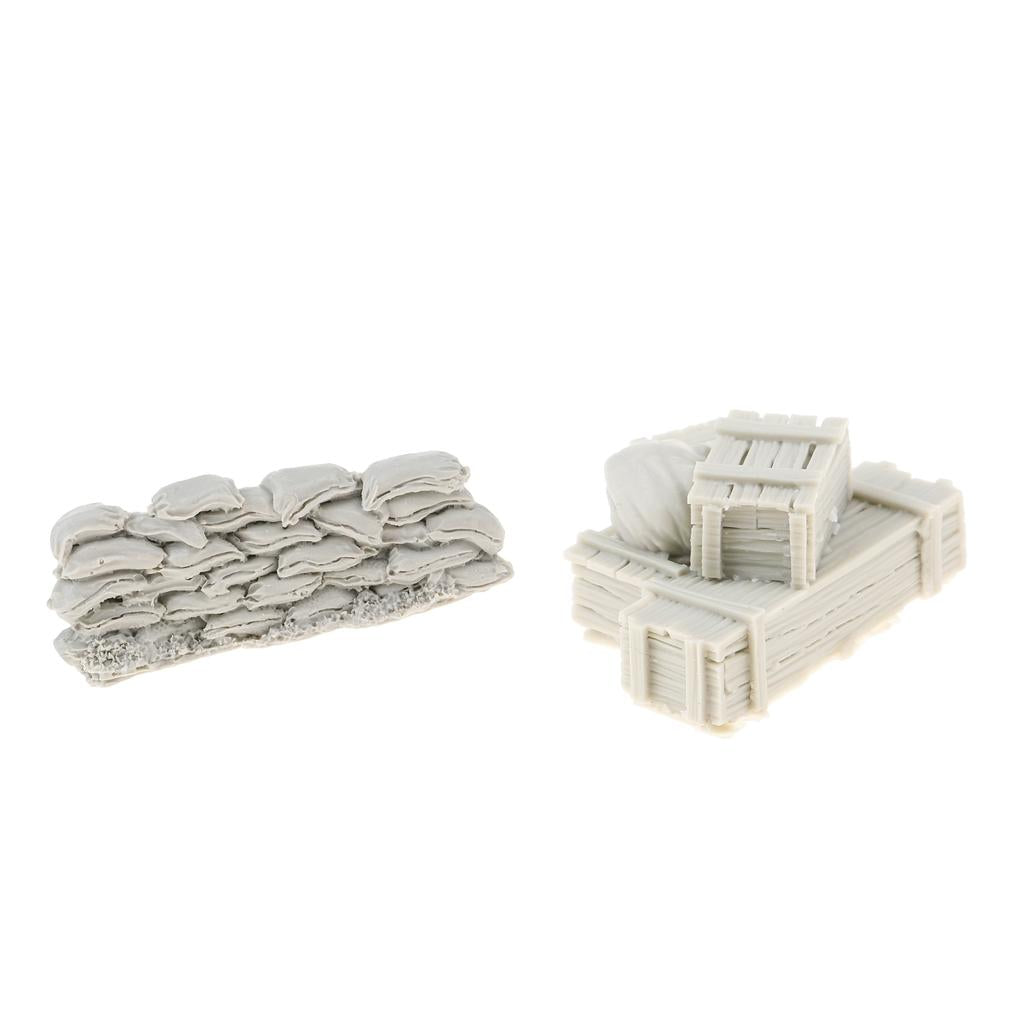 1/35 Resin Soldier Scenario Ammunition Boxes and Resin Sandbag Wall Model