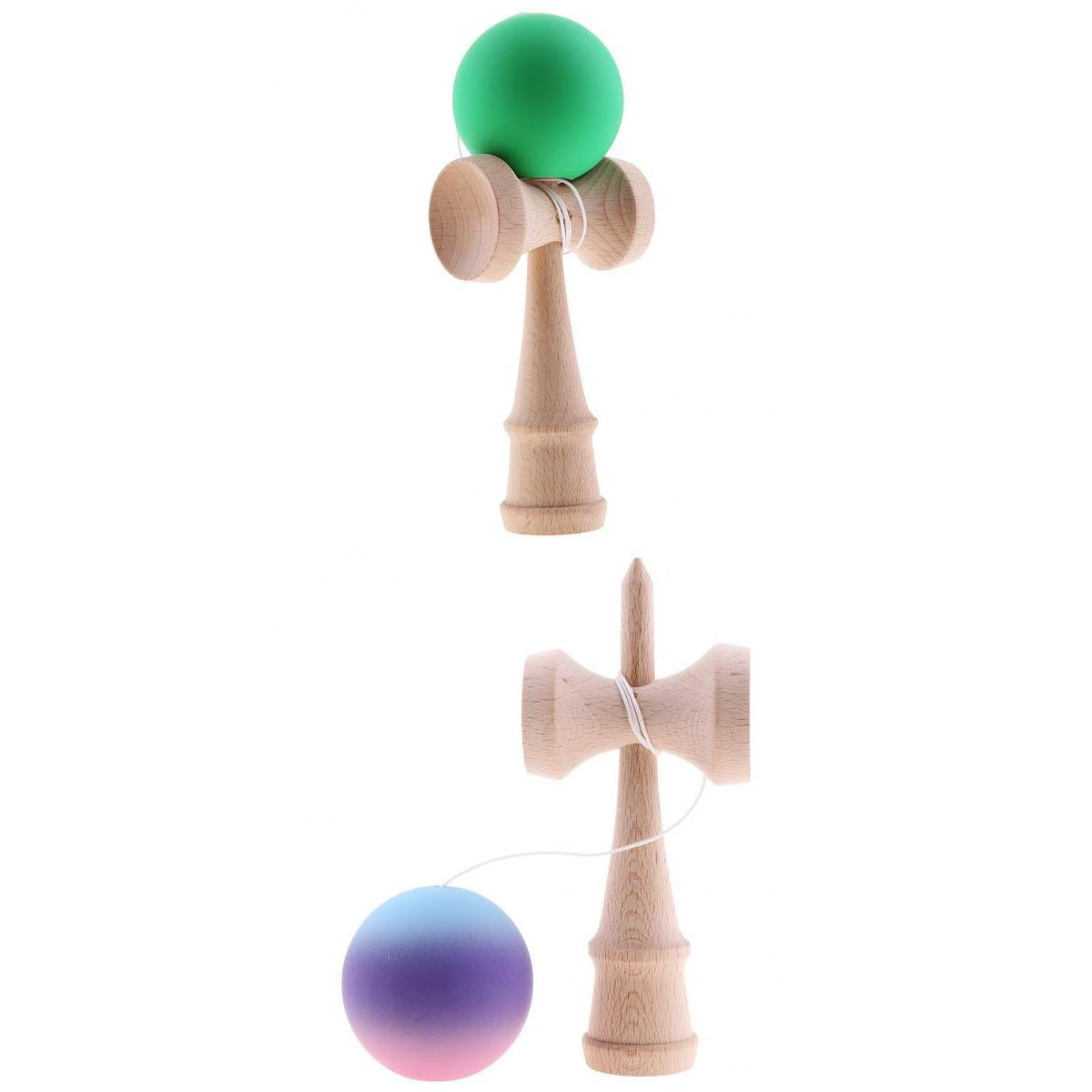 2Piece Kendama Japanese Traditional Game Educational Skillful Ball Wood Toy
