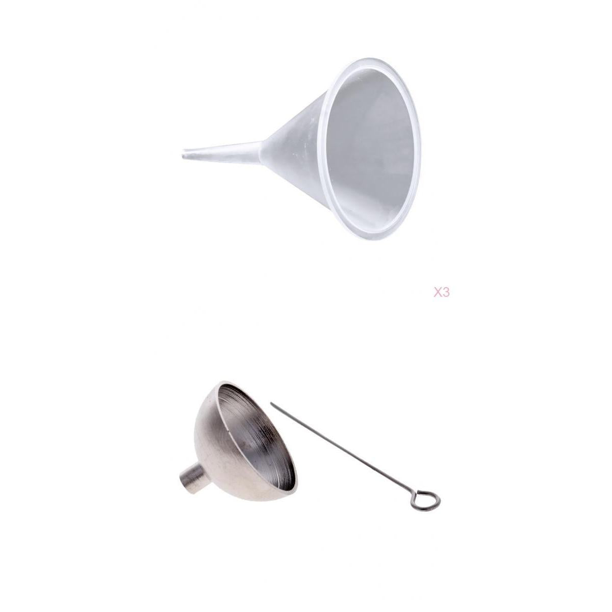 4pcs Stainless Steel & Plastic Mini Funnels For Filling Urn Oil Water Flask