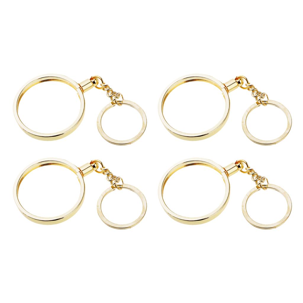 4pcs Coin keyring Pendant Keychain Commemorative Coin Keyring Gift 40mm
