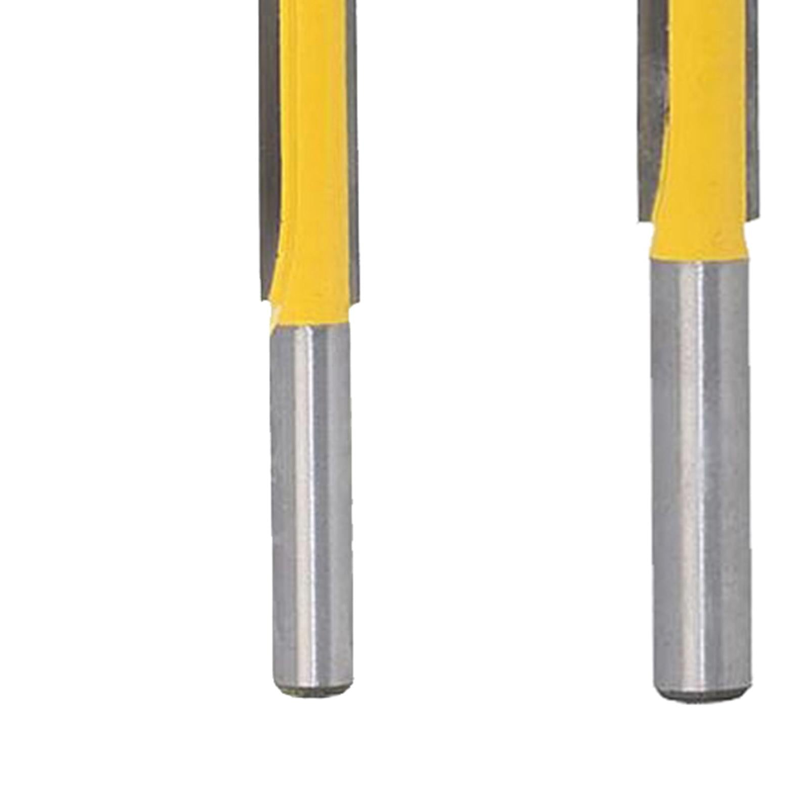 2x Extra Long Straight Router Bit Wood Milling Cutter Slotted Trimming 2 3""