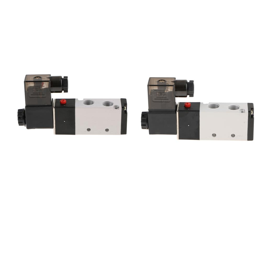 20Pcs 4V210-08 Solenoid Valve 5 Way 2 Position Pneumatic Air 1/4 24V/220V"