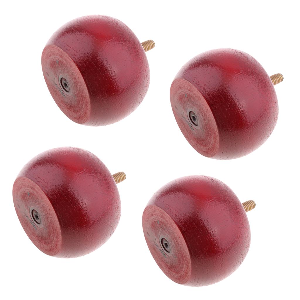 4pcs Wood Furniture Legs Sofa/Couch/Ottoman/Chair Leg Feet Drum Red