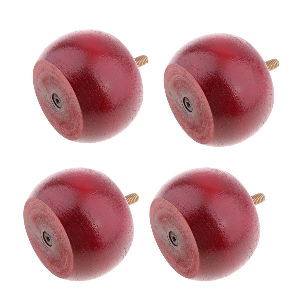 4pcs Wood Furniture Legs Sofa/Couch/Ottoman/Chair Leg Feet Drum Red
