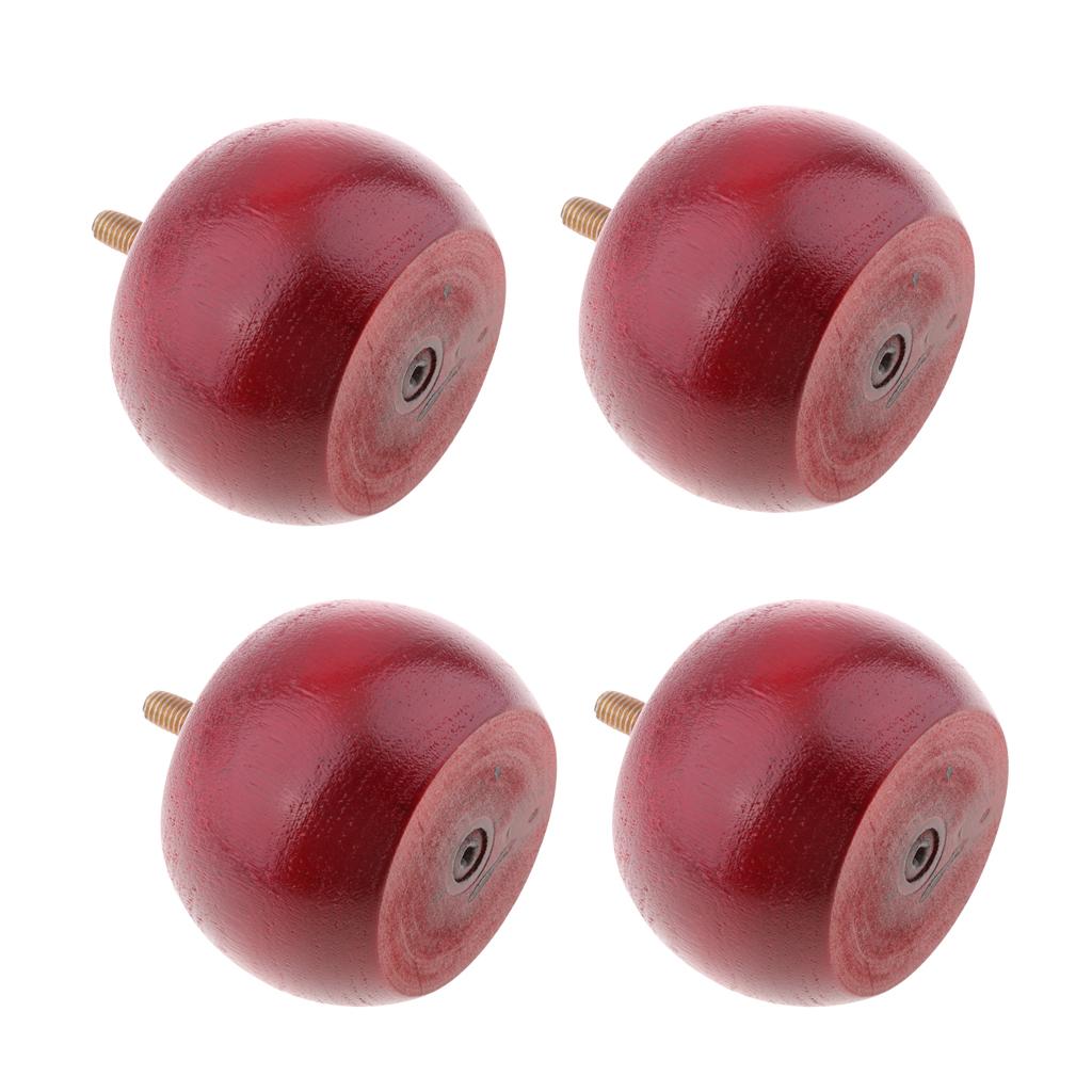 4pcs Wood Furniture Legs Sofa/Couch/Ottoman/Chair Leg Feet Drum Red