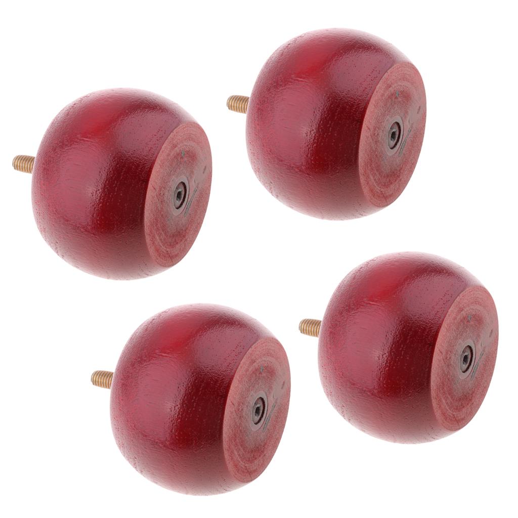 4pcs Wood Furniture Legs Sofa/Couch/Ottoman/Chair Leg Feet Drum Red