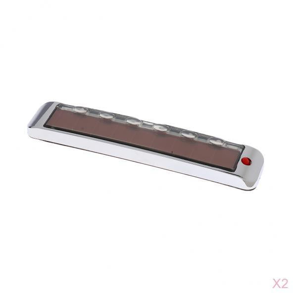 2Pcs Car Solar LED Strobe Flash Lamp Multicolor Electrostatic Elimination