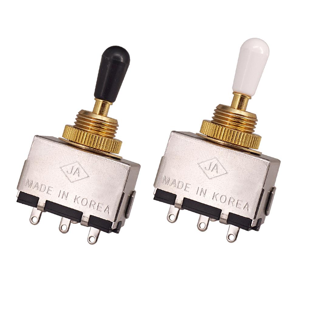 2x 3 Way Pickup Selector Tone Toggle Switch for LP Electric Guitar