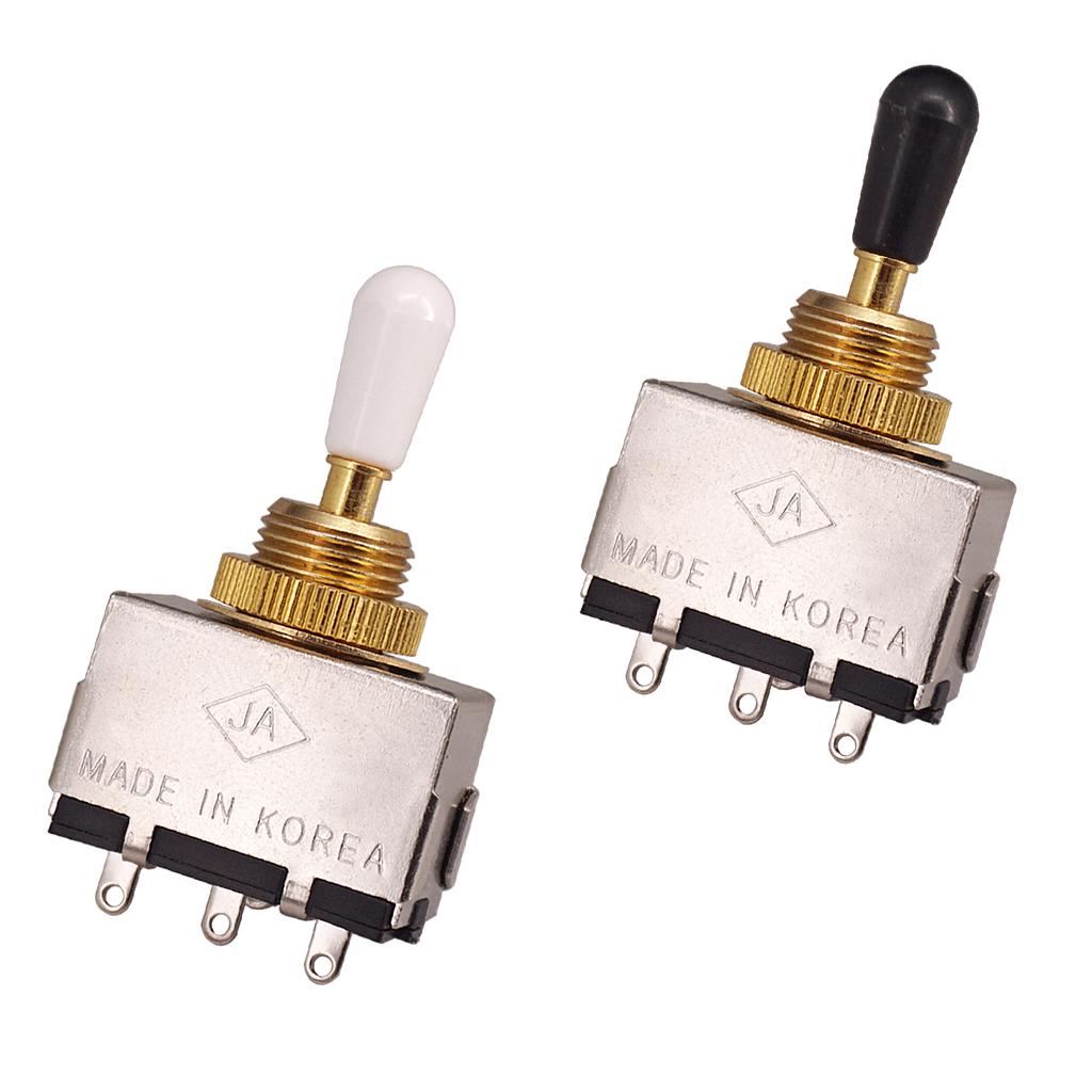 2x 3 Way Pickup Selector Tone Toggle Switch for LP Electric Guitar