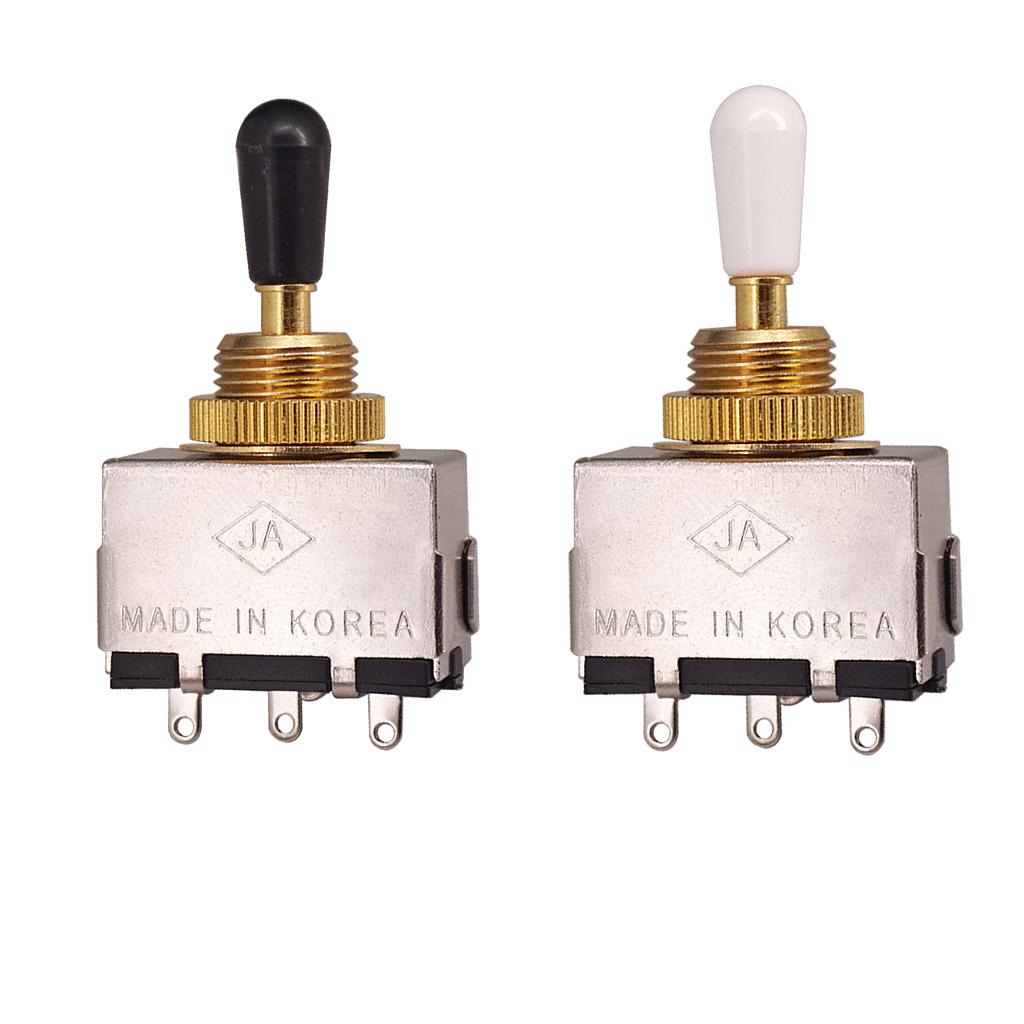 2x 3 Way Pickup Selector Tone Toggle Switch for LP Electric Guitar