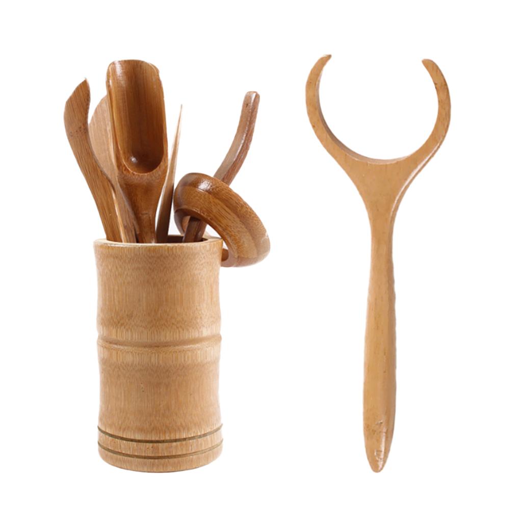 7 Pieces Bamboo Tea Utensils Chinese Gongfu Tea Set Tea Ceremony Tools
