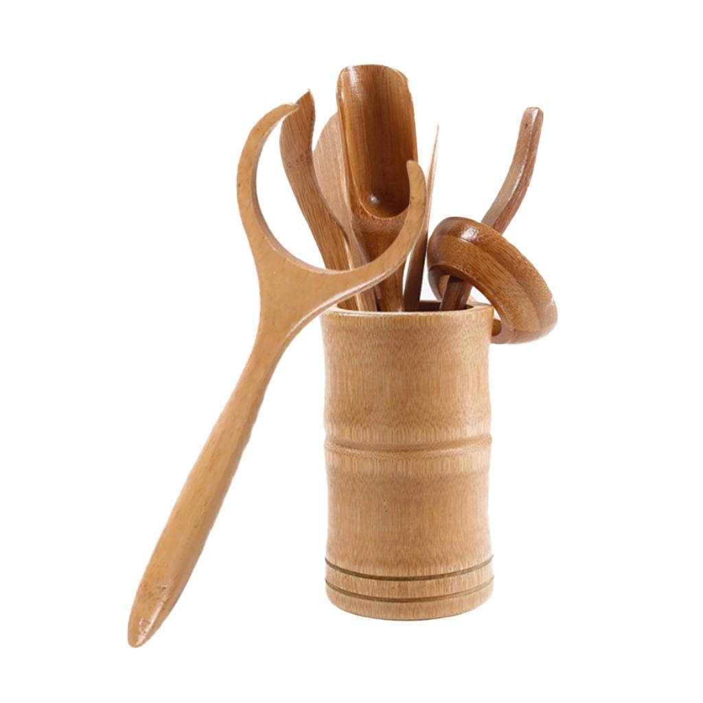 7 Pieces Bamboo Tea Utensils Chinese Gongfu Tea Set Tea Ceremony Tools