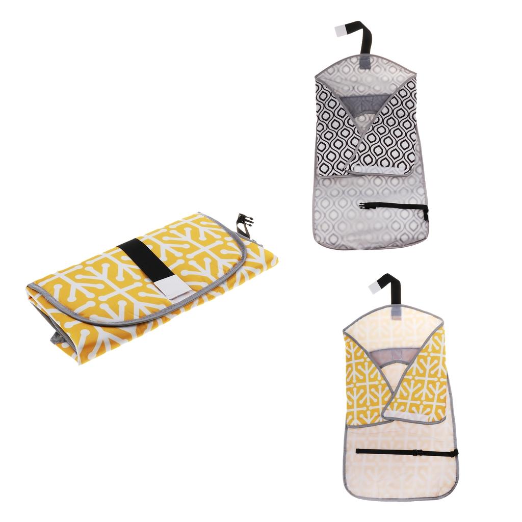 2Pcs Baby Portable Changing Pad 3-in-1 Diaper Clutch Changing Station