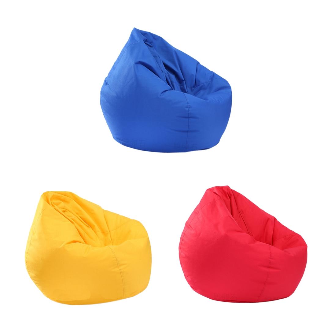 3Pieces Waterproof Stuffed Animal Storage Bean Bag Cover Red & Yellow & Blue